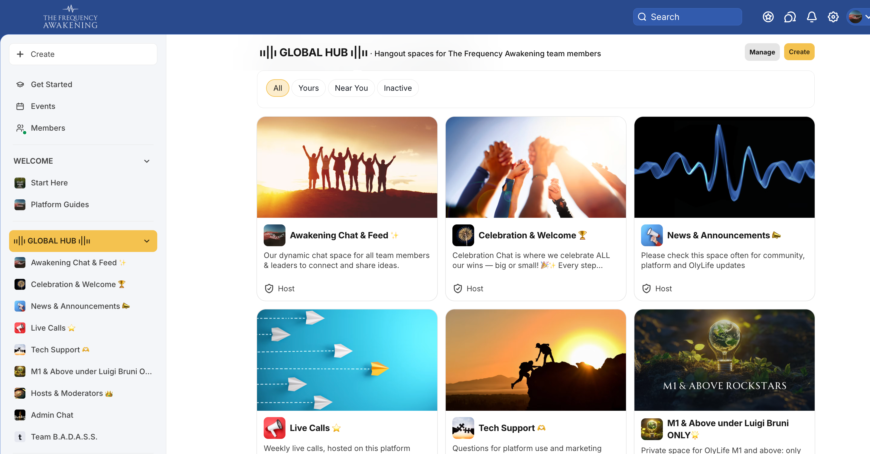 The Global Hub, light mode